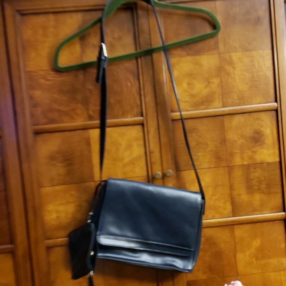 First Issue criss body navy blue handbag